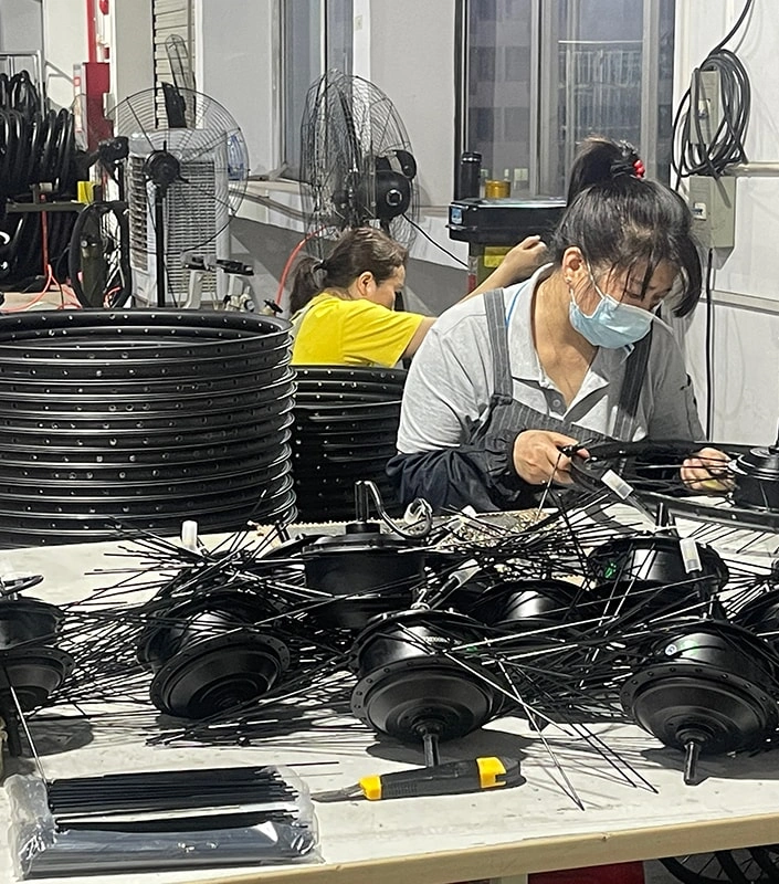ebike factory workers