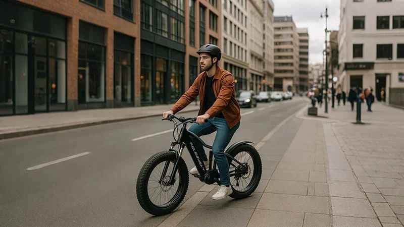 electric bike city street ride