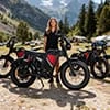 Tour operator Maria S. with her fleet of customized POLEEJIEK electric bikes.
