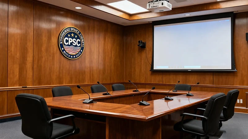 The hearing room of the U.S. Consumer Product Safety Commission (CPSC)
