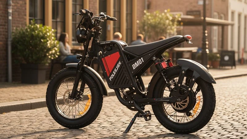 An electric dirt bike for adults with a UL certified logo on its battery pack
