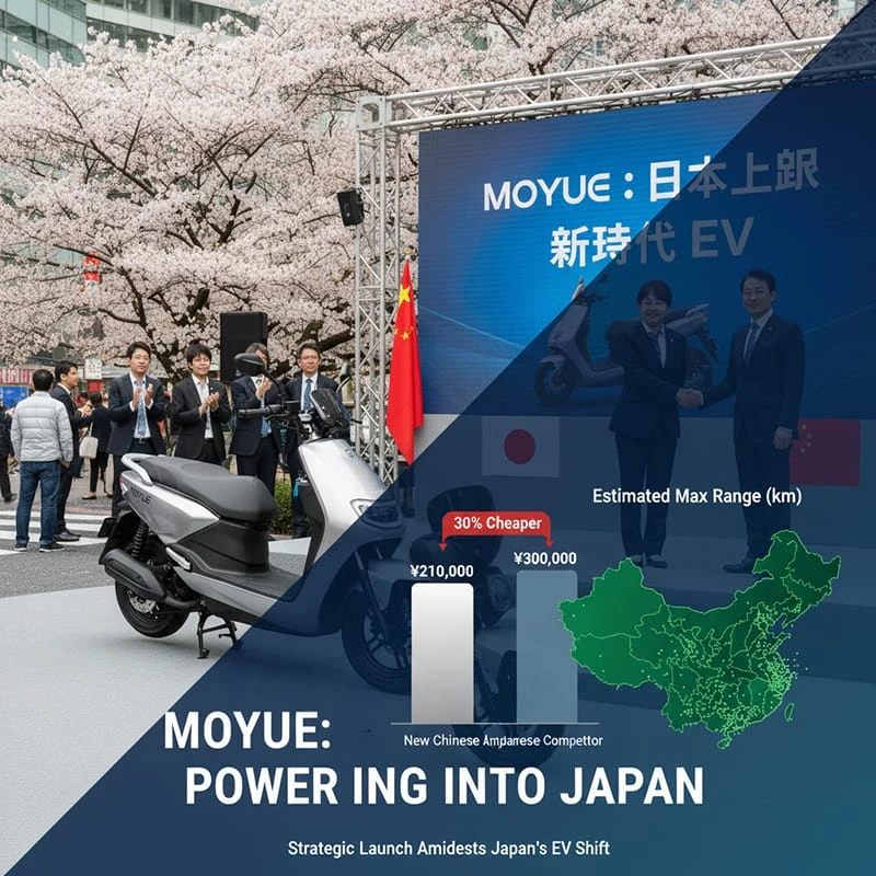 A Chinese electric bike model being launched in the Japanese market