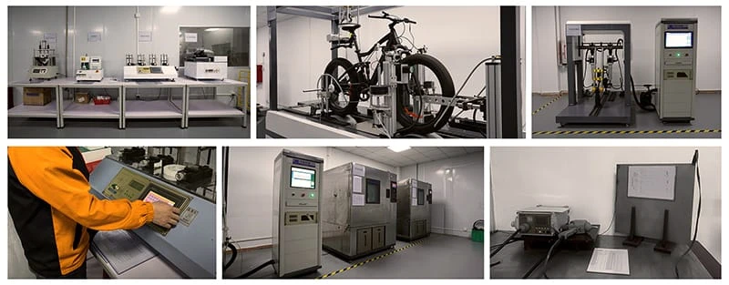 A modern bicycle factory assembly line