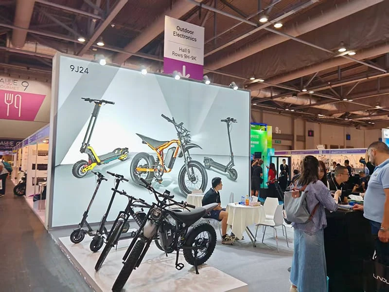 E-bike and personal mobility test drive area at the show
