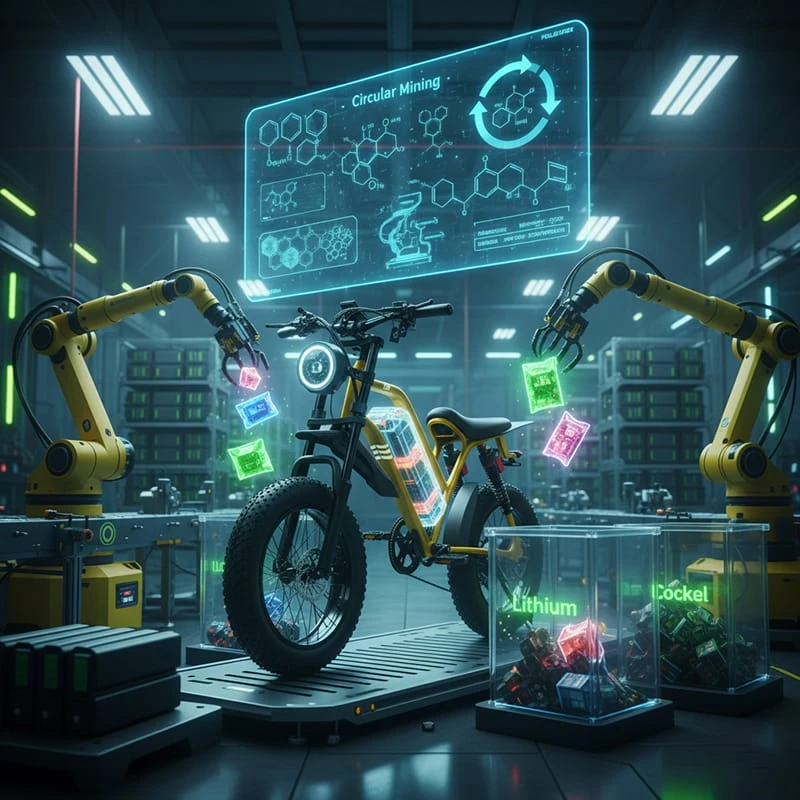 Recycling e-bike batteries, an example of Urban Mining