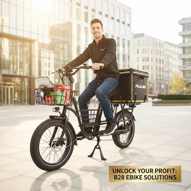 A professional hero image of a Poleejiek cargo ebike, showcasing the high-profit opportunity for B2B dealers and distributors.
