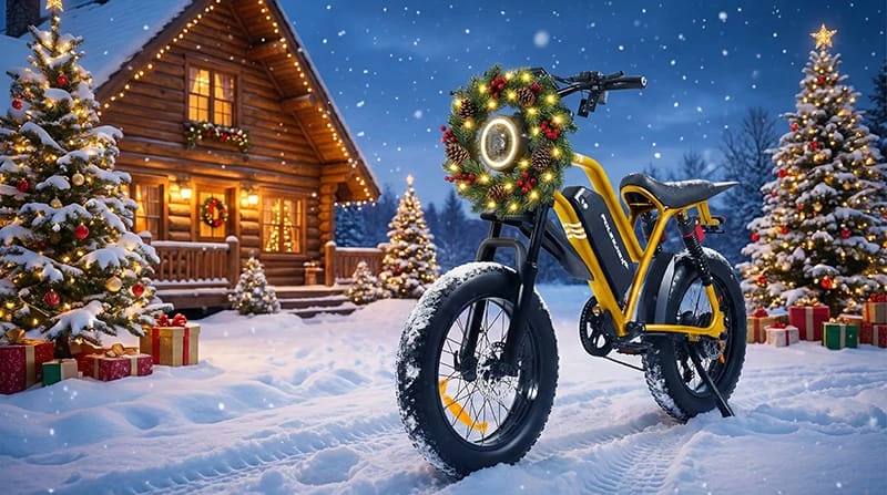 Poleejiek,merry christmas, e-bike community, electric bike holiday, winter riding