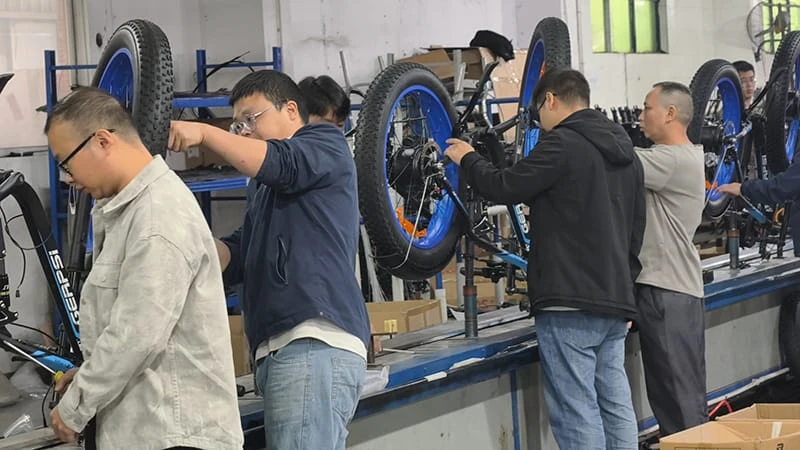 Poleejiek factory production line showing automated assembly and strict quality control stations.